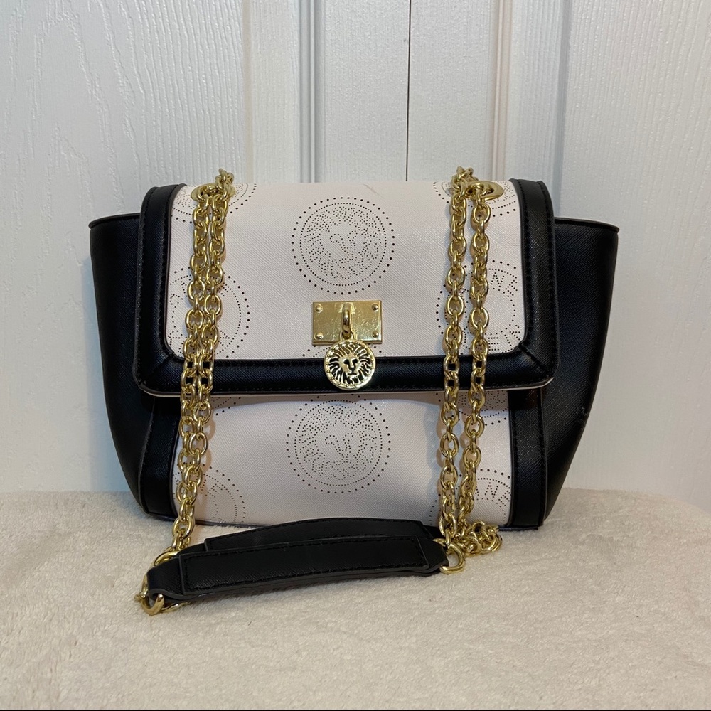 Anne Klein Black and White Shoulder Bag